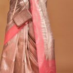 OFF PINK LUXURIOUS SILK SAREE - Image 2