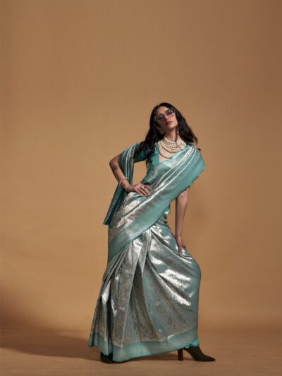 GREEN KANJIVARAM SILK SAREE