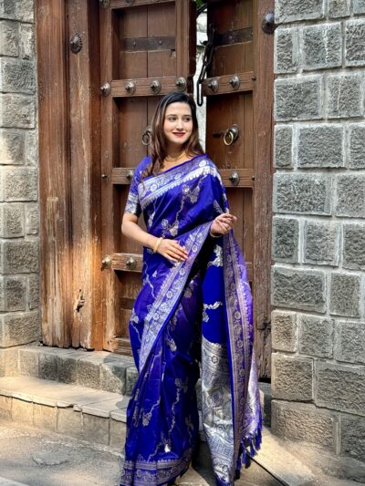 BLUE BANARASI SAREE