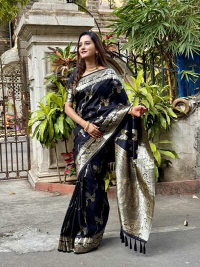 BLACK BANARASI SAREE