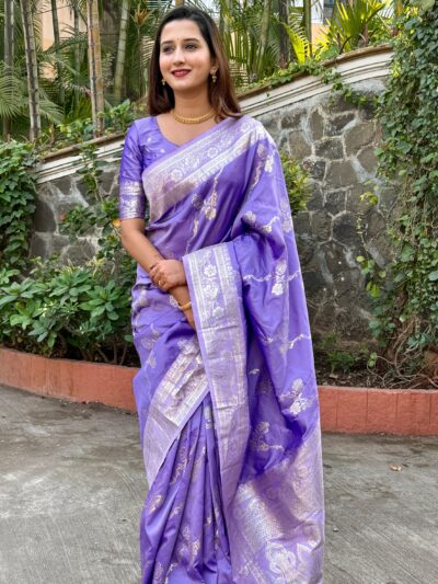 PURPLE PREMIUM BANARASI SAREE