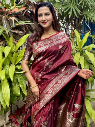 BROWN PREMIUM BANARASI SAREE