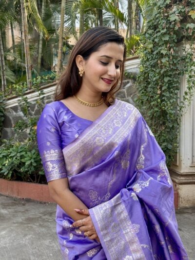 PURPLE PREMIUM BANARASI SAREE