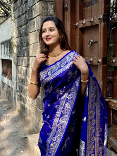 BLUE BANARASI SAREE